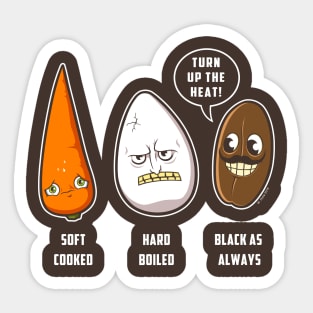 Carrot, Egg & Coffee Bean Sticker